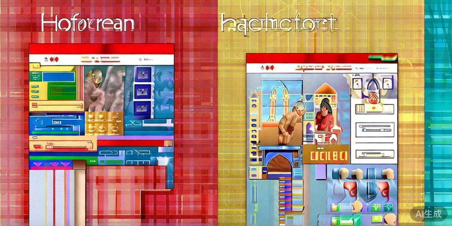 并列展示针对美国、中东、日本三个不同市场的网站首页设计对比，突出颜色、布局和模特选择的差异