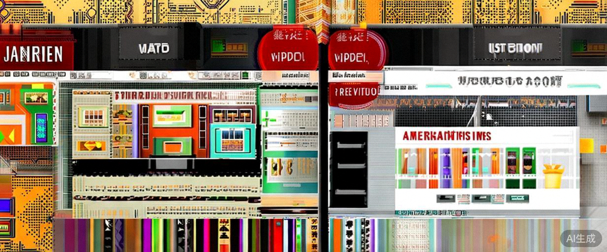 多屏幕展示不同国家网站版本对比：日本站注重细节图文，美国站侧重视频与评价，体现数据指导下的差异化内容策略