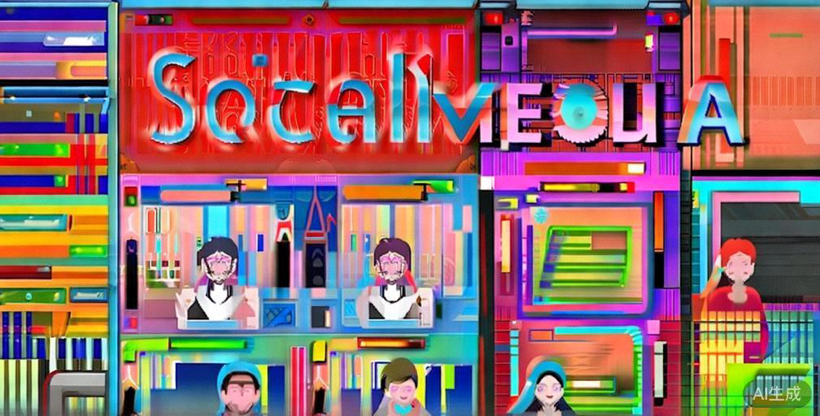 社交媒体文化适配示意图：展示不同国家用户在社交平台上不同的内容偏好与互动方式