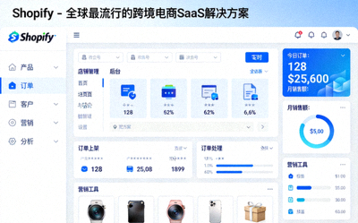 Shopify建站平台界面展示 - 全球最流行的跨境电商SaaS解决方案